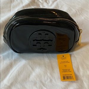 Tory Burch Small Patent Cosmetic Case (Black)